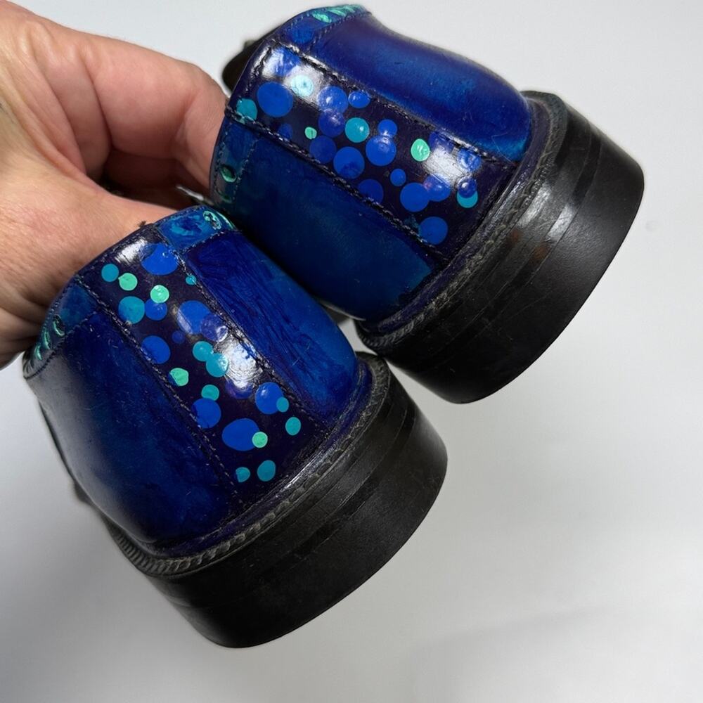 Silga Made in Italy Hand-painted Chunky Leather Loafers Stud Details S-471 Sz 8 - Picture 8 of 12